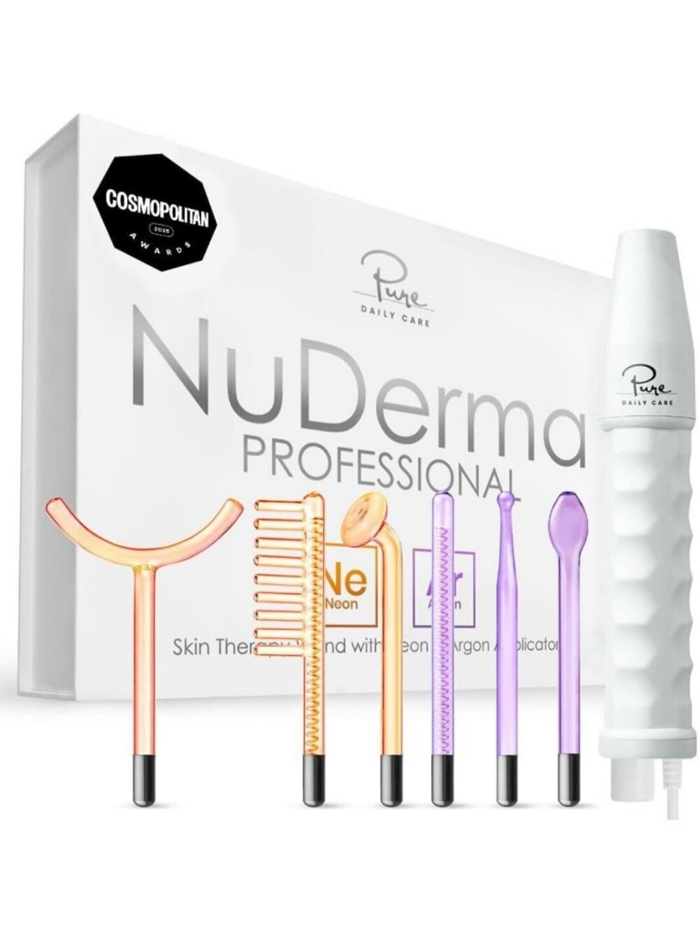Portable Skin Therapy Wand - 6 Neon & Argon Wands for Clear, Firm Skin